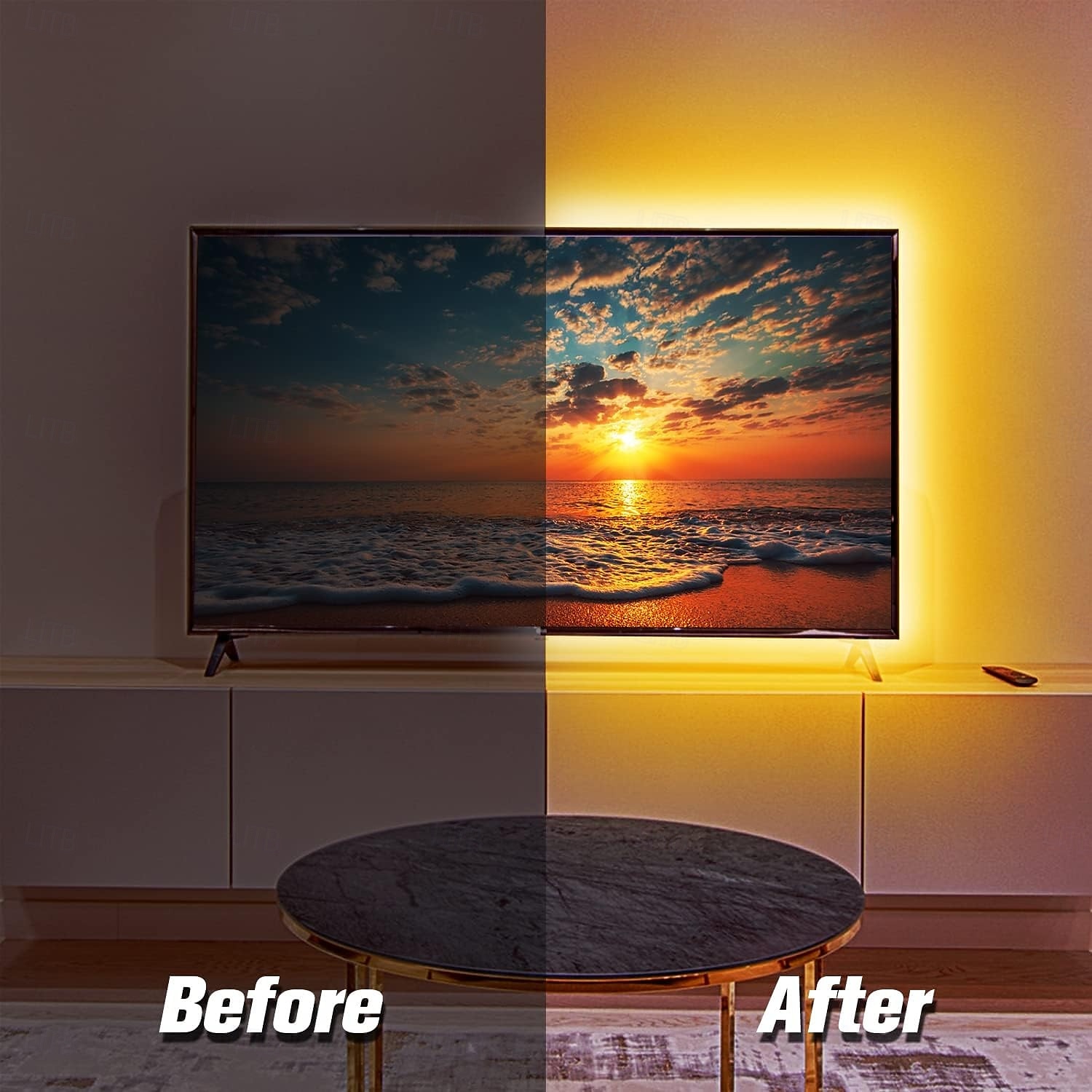 TV Led Lights Strip App Intelligent Control Bluetooth Mesh Smart Waterproof 5050 RGB SMD with IR 24 Key Controller USB Port DC5V 2025 - $16.49 –P12