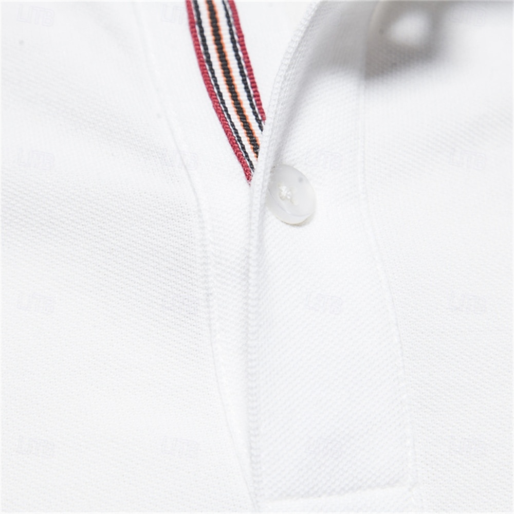 Herren Polo Golfshirt Lässig Revers Kurze Ärmel Bequem Schmuck & Bestickt Einfarbig Basic Sommer Weiß Polo 2026 - $20.99 –P4