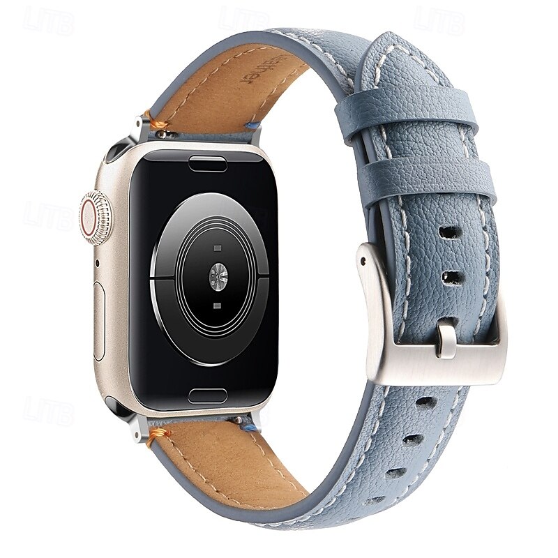 Bőr zenekar Kompatibilis valamivel Apple Watch óraszíj 38mm 40mm 41mm 42mm 44mm 45mm 49mm Fém kapocs Luxus Állítható Valódi bőr Csere óraszíj mert iwatch Ultra 2 Series 9 8 7 SE 6 5 4 3 2 1 2025 - $14.99 –P4