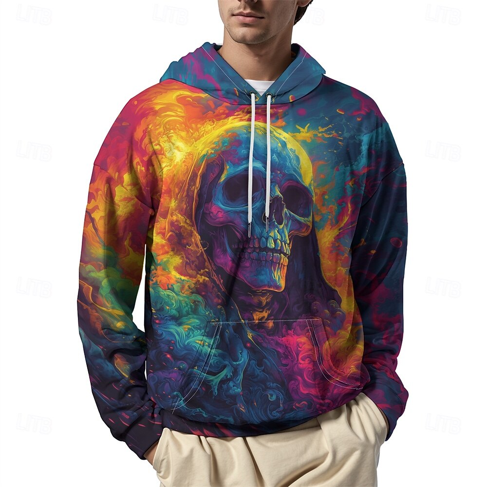 Hombre Graphic Oscuro Sudadera Sudaderas Sudadera Manga Larga Sudadera con capucha Con Capucha Vacaciones Impresión 3D Vacaciones Deporte Noche Arco Iris Estampado Invierno Primavera & Otoño Diseñador 2025 - $30.99 –P9