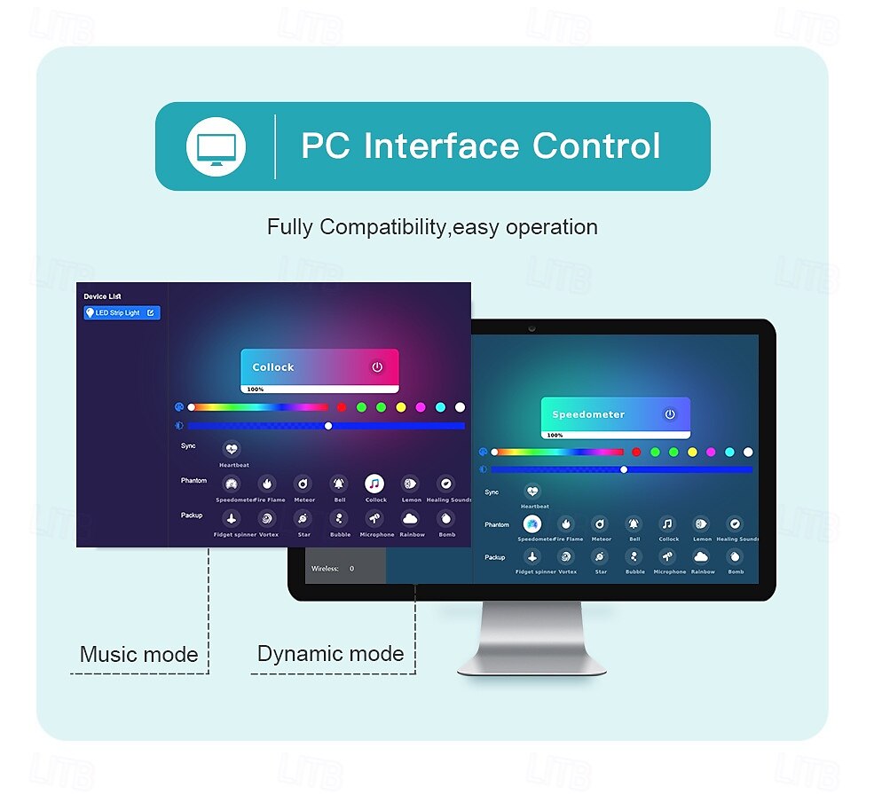 2025年 スマート モニター バックライト ストリップ、RGBIC アドレス指定可能なドリーム カラー LED ストリップ ライトは、コンピューターとテレビの画面表示と同期します。カラフルな e スポーツ アンビエント照明、ゲーム体験を向上させる 30 個の LED ビーズ/メートル  コレクション – $26.99 –P8