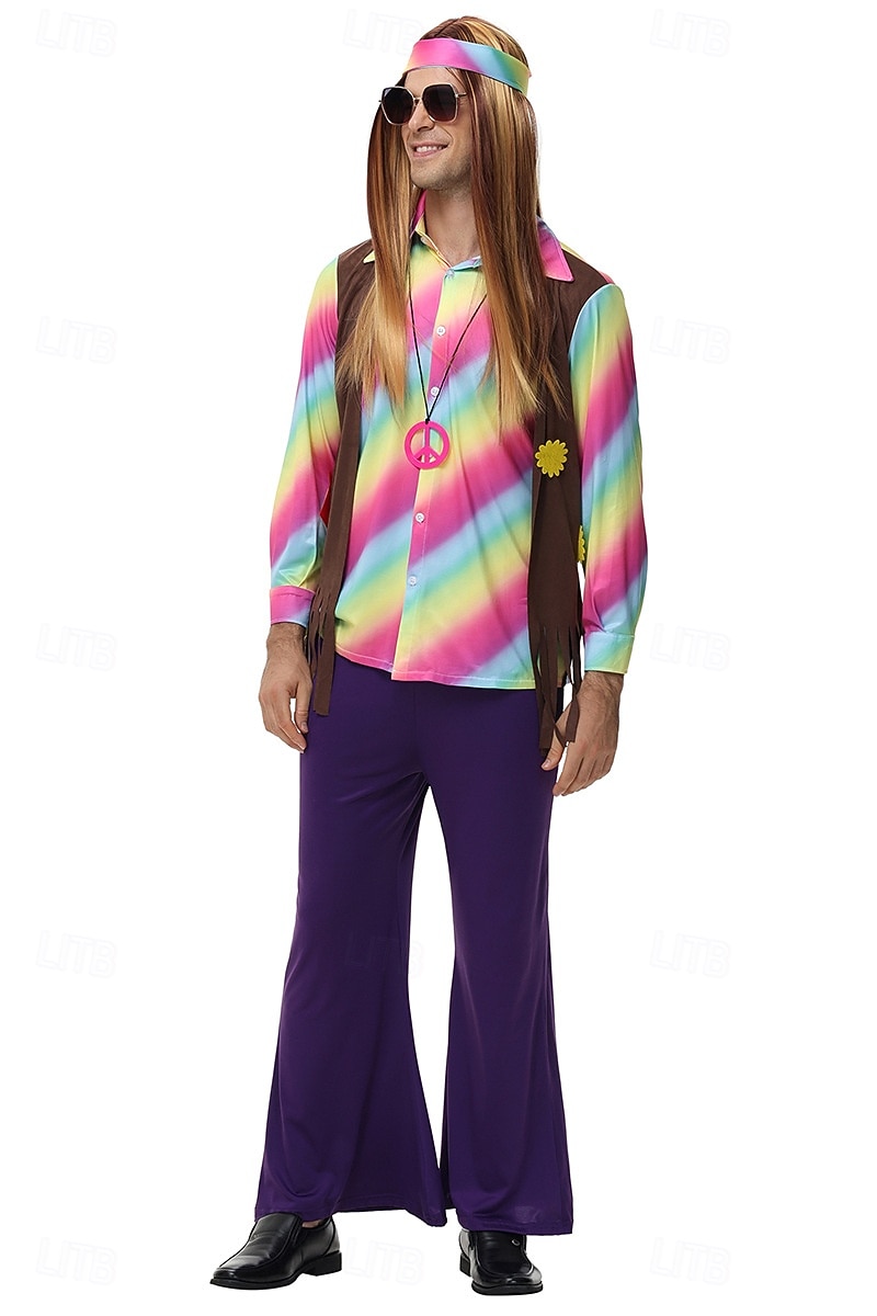 Carnival Costume Ethnic Hippies Cosplay Costume Fancy Costume 1970s Disco Adults' Men's Halloween Carnival Masquerade Party Easy Halloween Costumes Dress Up 2026 - $78.99 –P3