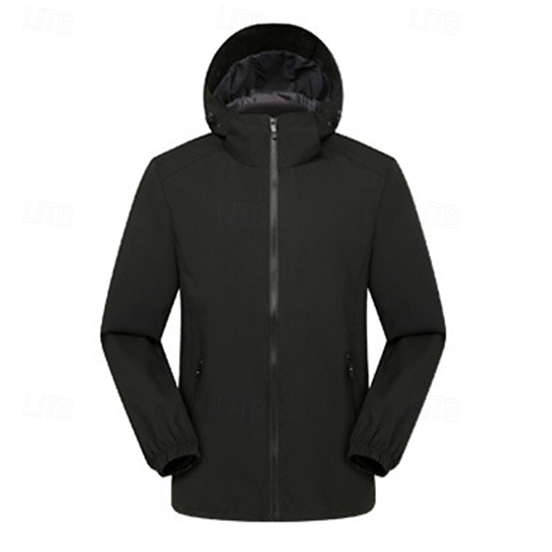 Men's Softshell Jacket Hiking Jacket Outdoor Windproof Water Resistant Windbreaker Jacket Lightweight Puffer Jacket Traveling Black Red Navy Blue Royal Blue Orange 2025 - $36.99 –P8