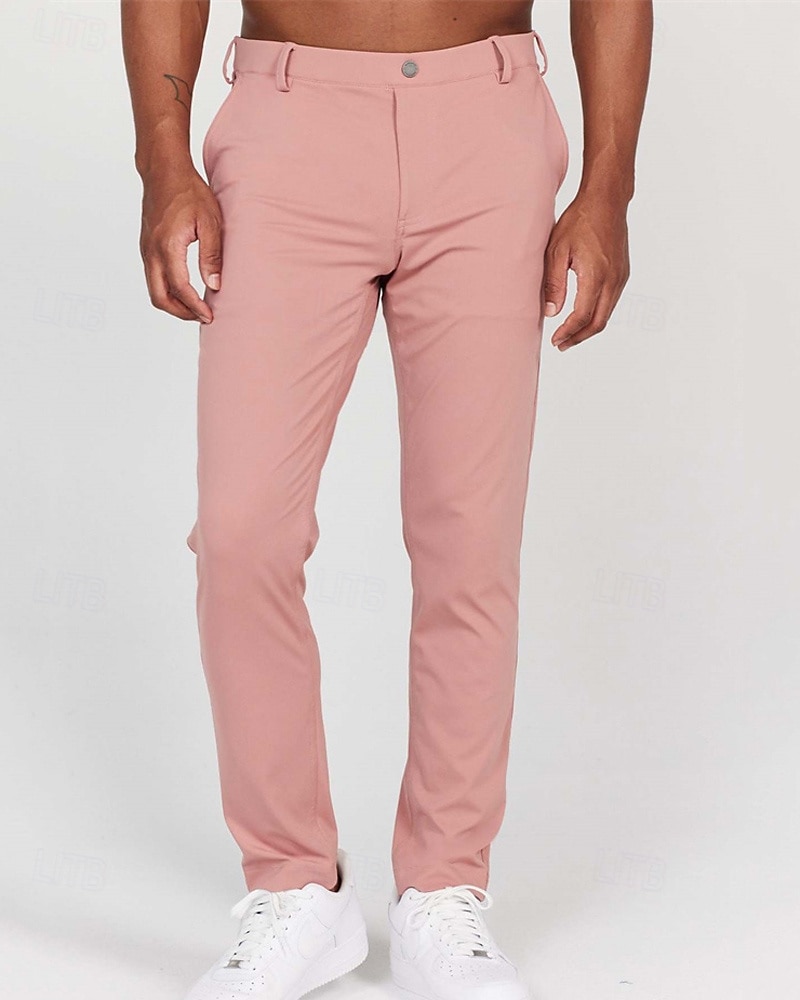 Voor heren Pakken Broek Chinese Knop Zak Effen Comfort Formeel Feest Werk Modieus Klassieke Stijl Zwart Wit Micro-elastisch 2026 - $12.49 –P1