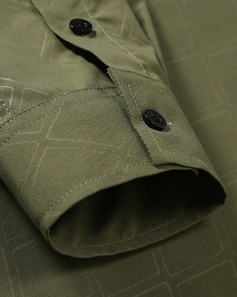 Per uomo Camicia Camicia elegante Camicia con Bottoni Plaid Matrimonio Feste Rosso Verde Grigio Manica Lunga Bavero Primavera & Autunno Abbigliamento del 2026 a $30.99 –P5