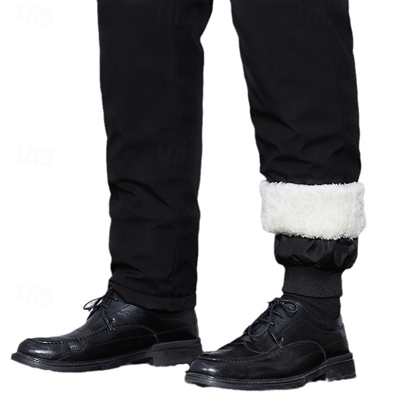 Pánské Šerpo Oblekové Fleecové kalhoty Kalhoty Oblek Kalhoty Kapsy Elastický pas Straight-Leg Bez vzoru Pohodlné Teplý Plná délka Obchod Ležérní Denní Módní Šik ven Černá Vodní modrá 2025 - $28.99 –P7