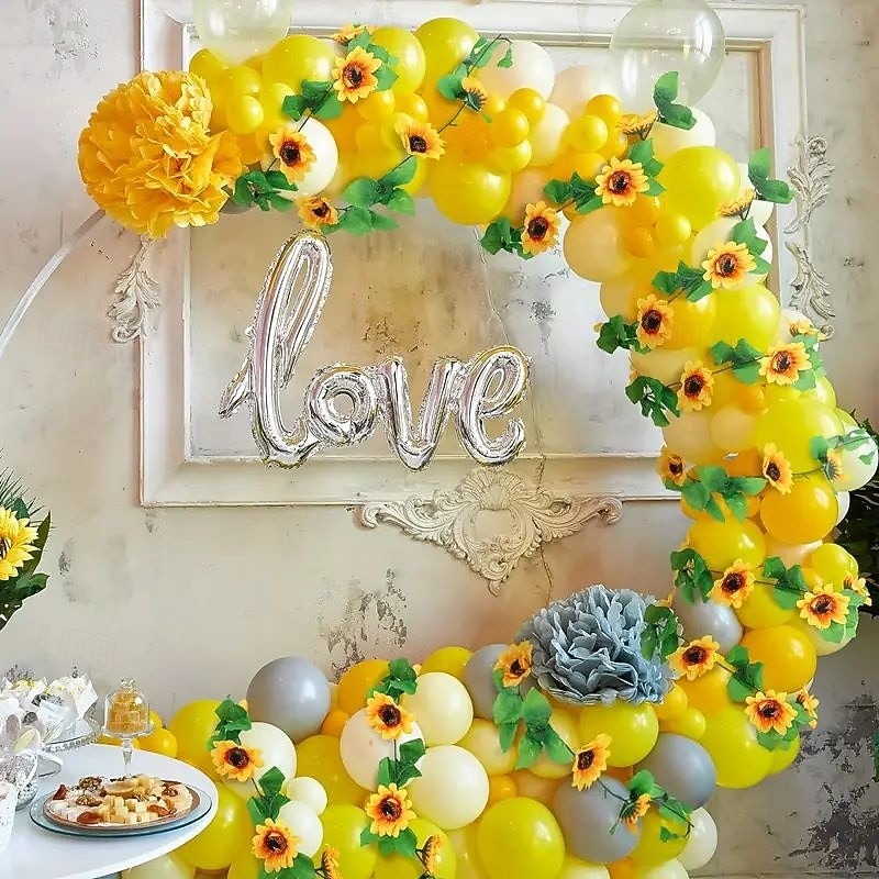 Dekor Napraforgó Indás Girland Fények Esküvői Party Ünnepi Tündér Fények Napelemes Kültéri Vízálló Rattan Levél Fényfüzérek 2.5m 30LED Pavilon Erkély Udvar Party Dekoráció 2026 - $17.99 –P7