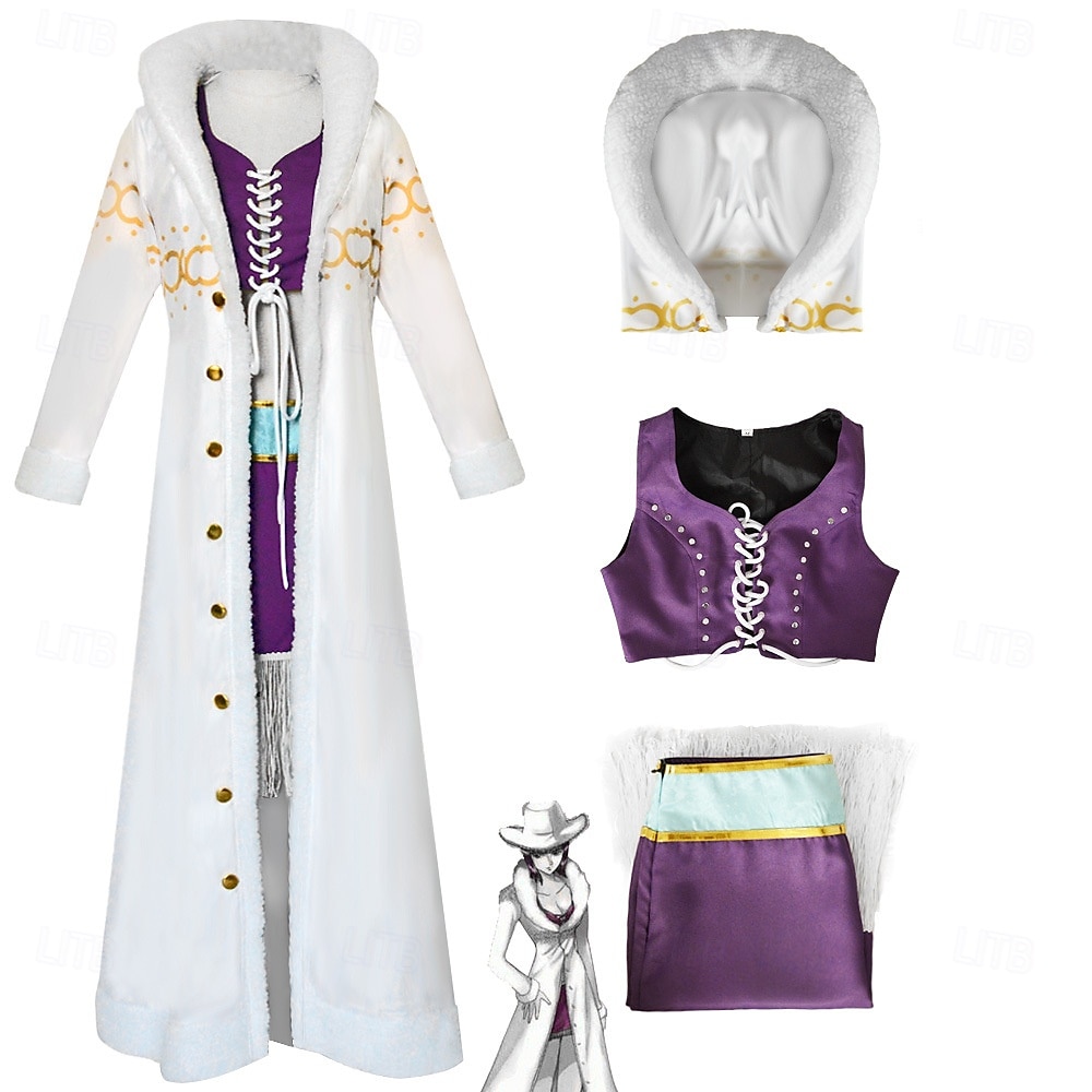 One Piece Nico Robin Anime Szerepjáték Jelmezek Felszerelések Cosplay öltönyök Farsang Álarcos mulatság Kabát Felső Szoknya Kompatibilitás Női Felnőttek 2025 - $69.99 –P2