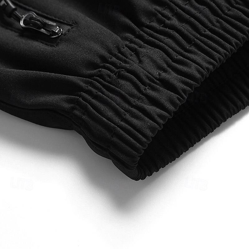Men's Pants Trousers Hiking Pants Outdoor Pants Sport Casual Daily Elastic Elastic Drawstring Design Plaid / Striped / Chevron / Round Full Length Casual Activewear Black Dark Blue Micro-elastic 2025 - $24.99 –P10