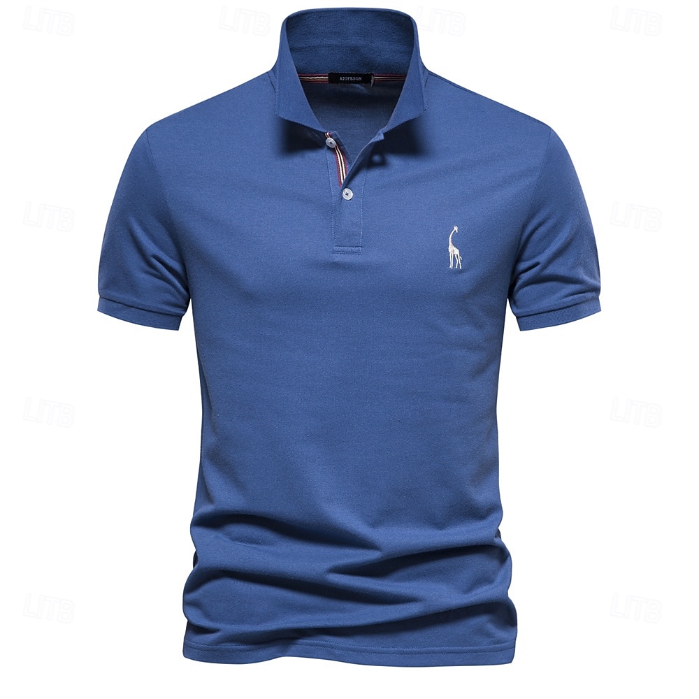 Herren Polo Golfshirt Lässig Revers Kurze Ärmel Bequem Schmuck & Bestickt Einfarbig Basic Sommer Weiß Polo 2026 - $20.99 –P6