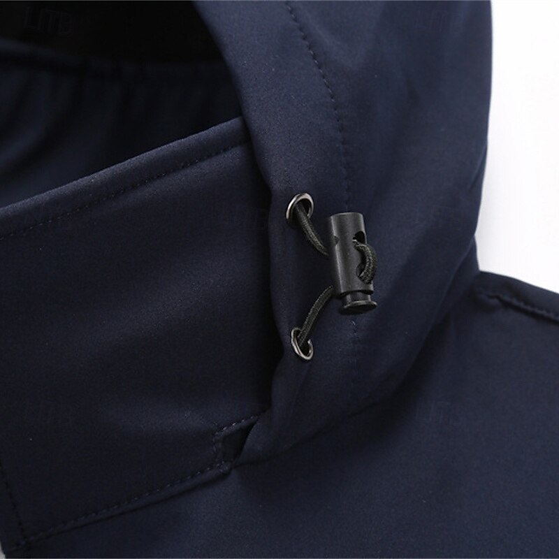 Men's Softshell Jacket Hiking Jacket Outdoor Windproof Quick Dry Lightweight Jacket Windbreaker Jacket Traveling Black White Red Navy Blue Royal Blue 2025 - $42.99 –P4
