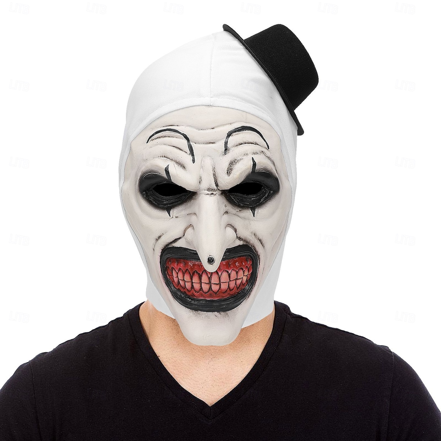 Terrifier Clown Killer Clown Mask Jumpsuit Full Head Kid's Adults' Men's Boys Scary Costume Halloween Carnival Easy Carnival Costume 2025 - $47.31 –P7