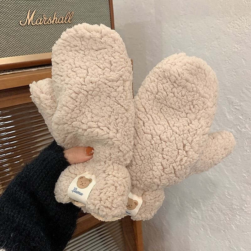 Soft Plush Gloves Hand Gloves Mittens Winter Thermal Keep Warm Outdoor 2025 - $13.99 –P7