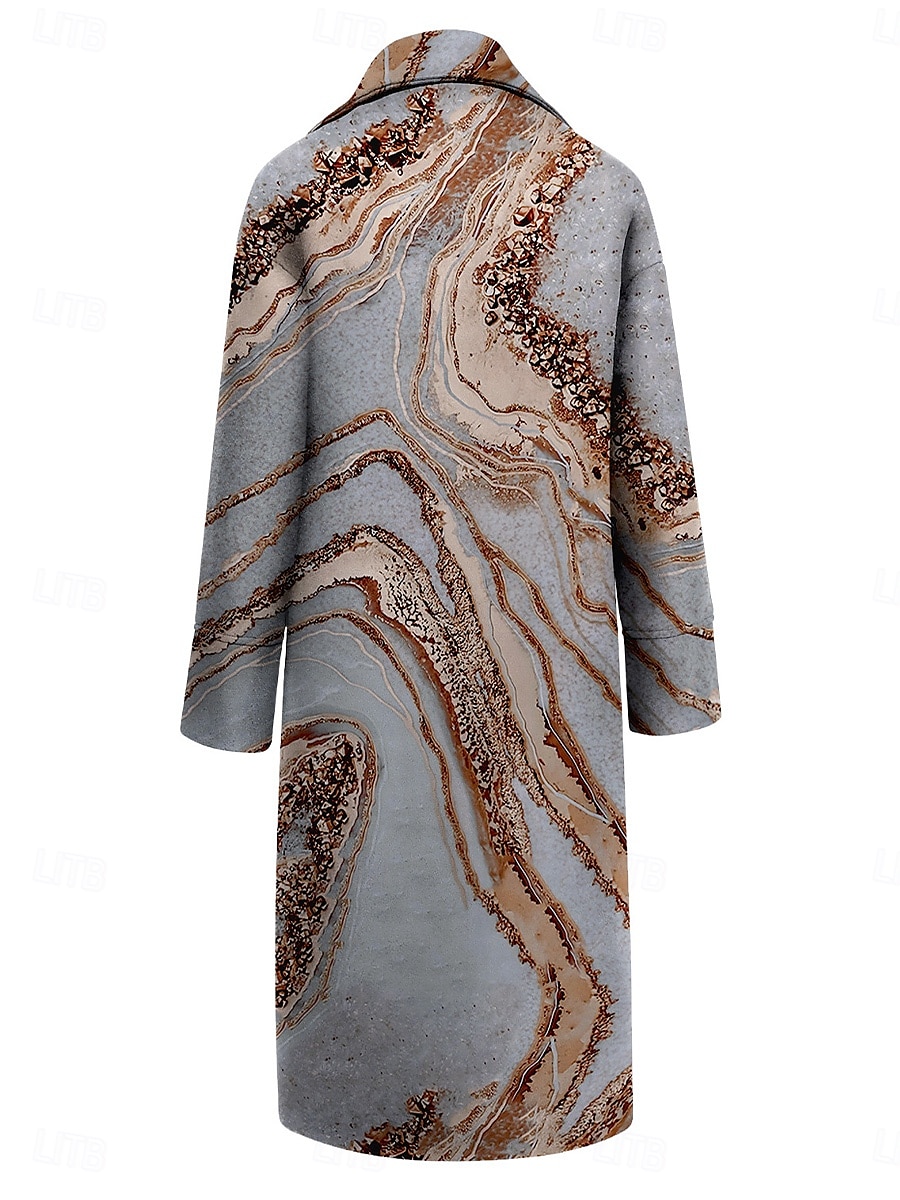 Dames Winterjas Jas Mantel / capes Winddicht Houd Warm Zak Casual Street Style Kleurgradatie Vakantie Werk Straat Alledaagse kleding Enkele rij knopen Strijkijzer Ruim Passend Lange mouw bovenkleding 2025 - €46.99 –P3