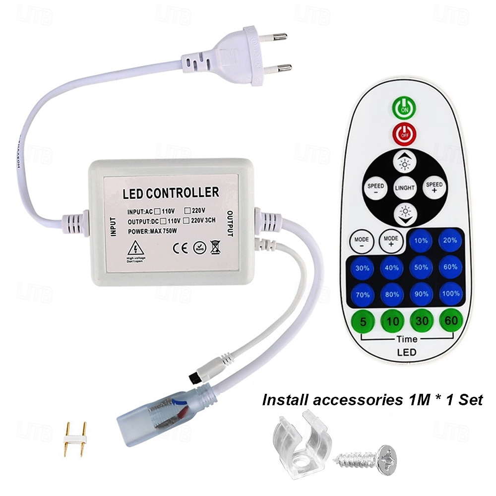 2025年 COB LED ストリップ ライト、3-40 メートル ストリップ ライト IP65 防水 288 LED/m 超高輝度ホワイト LED ストリップ、24 キー IR リモコン付き、寝室、キッチン、屋外装飾に最適、フレキシブル テープ ライト  コレクション – €21.14 –P5