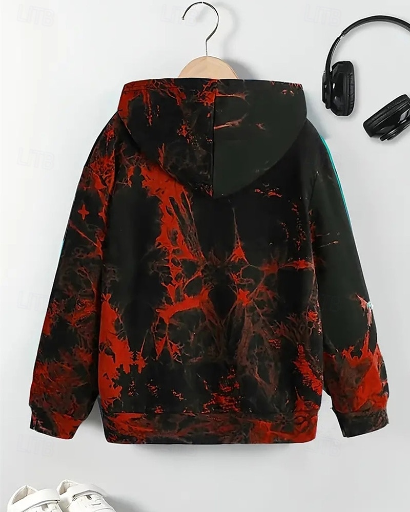 Da ragazzo 3D Pop art Felpa con cappuccio Manica lunga Primavera Autunno Di tendenza Streetwear Bambino 4-12 anni Con cappuccio Esterno Informale Giornaliero Standard del 2025 a $18.99 –P2