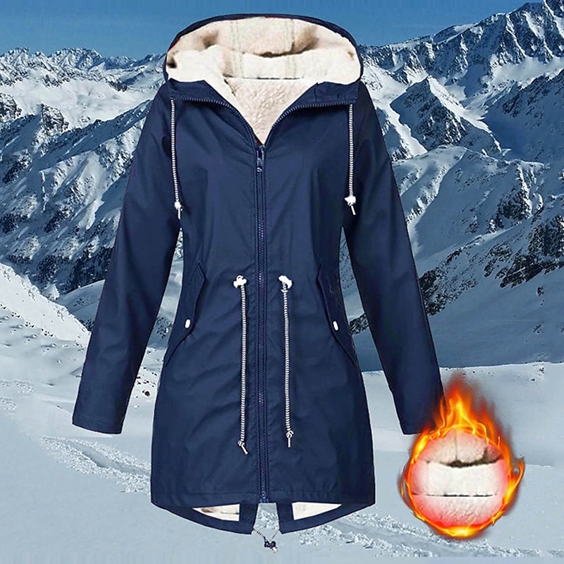 Mulheres Casaco de inverno Jaqueta de lã para caminhada Inverno Ao ar livre Prova-de-Água Quente Macio Confortável Jaquetas em Velocino Zip Completo Campismo / Escursão / Espeleologismo Viajar de 2026 por $52.99 –P15
