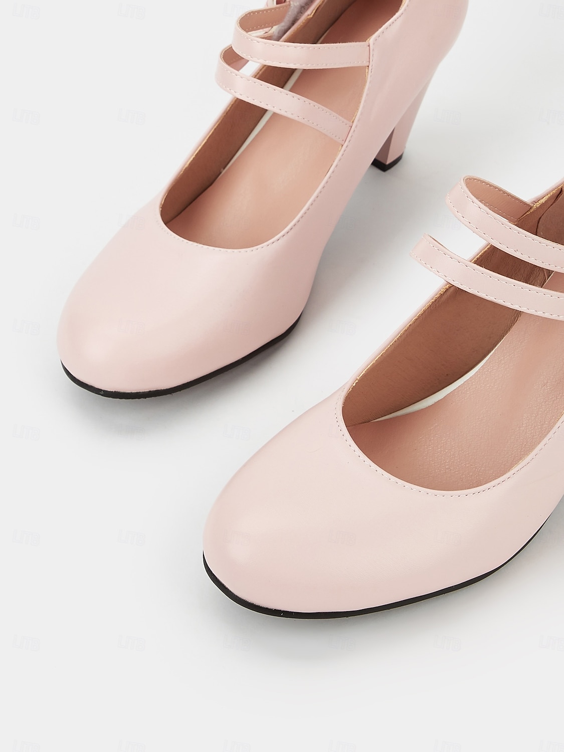 pantofi de damă cu bowknot roz cu toc mijlociu - pantofi de rochie drăguți în stil mary jane pentru petreceri, cosplay și ținute de inspirație vintage 2025 - $46.99 –P8
