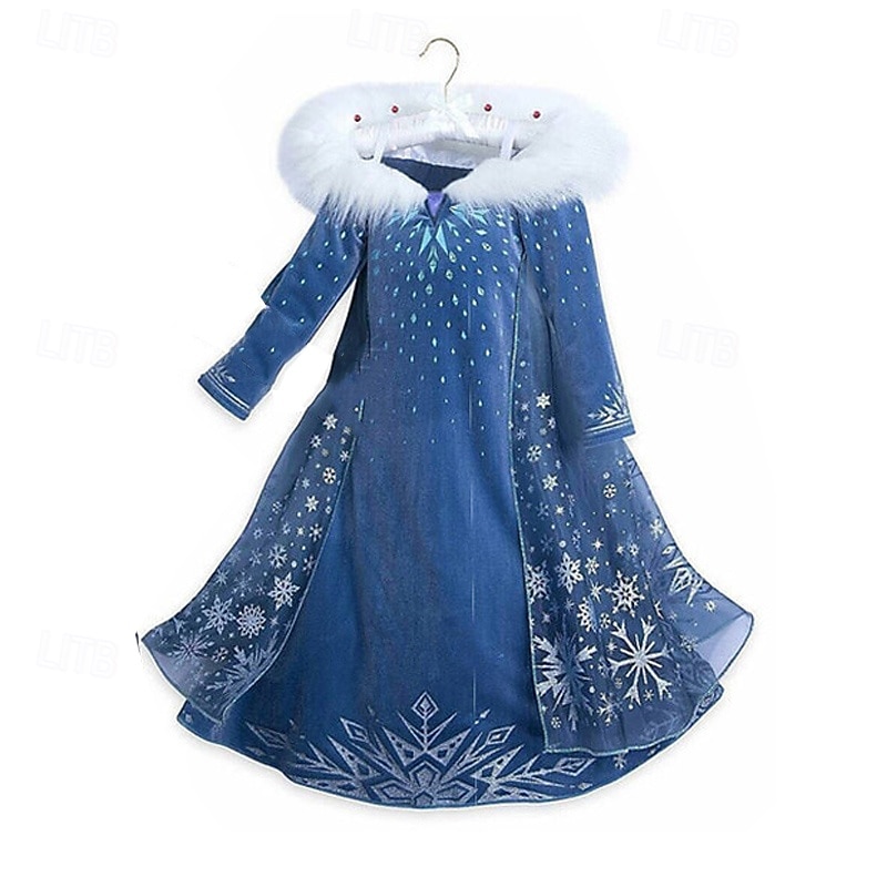 Buchwoche 2026 Mädchen 3D-Schneeflocken-Partykleid, langärmelig, Frühling/Herbst, Aufführungs-, Party-, Geburtstags-, Prinzessinnenkostüm, Kinder 4-12 Jahre, Partykleid, A-Linien-Kleid, Maxikleid, normale Passform 2026 - $25.99 –P3