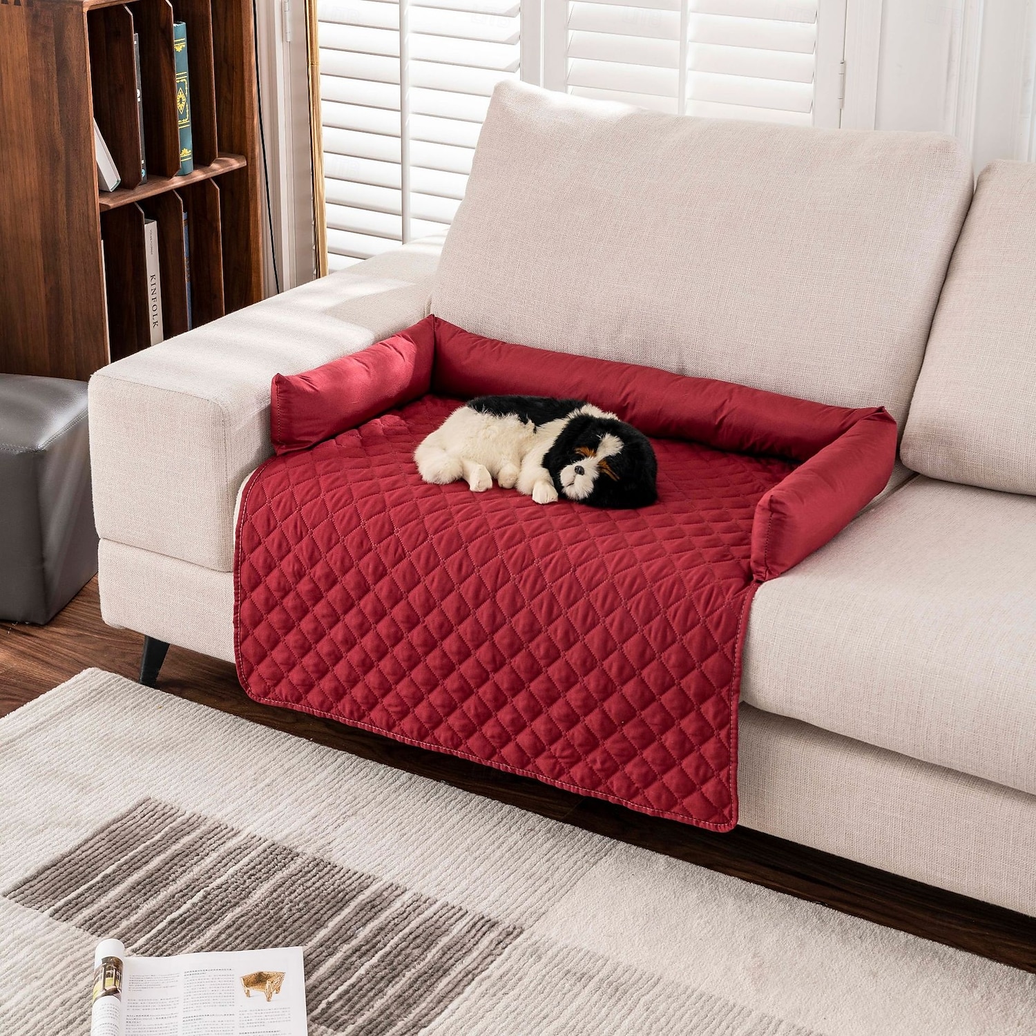 Capa de cama para cachorro 100% à prova d'água, cobertor para animais de estimação para móveis, cama, sofá e sofá, design reversível, protetor macio e durável para pátio externo, jardim, gramado, quintal de 2025 por $21.99 –P5