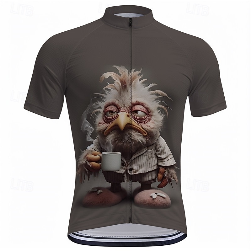 Per uomo Maglia da Ciclismo Animale Cartoni animati Manica Corta Bicicletta Maglietta Top con 3 tasche posteriori Mountain Bike MTB Ciclismo su strada Asciugatura Rapida Cerniera Frontale Assorbente del 2026 a $30.99 –P5