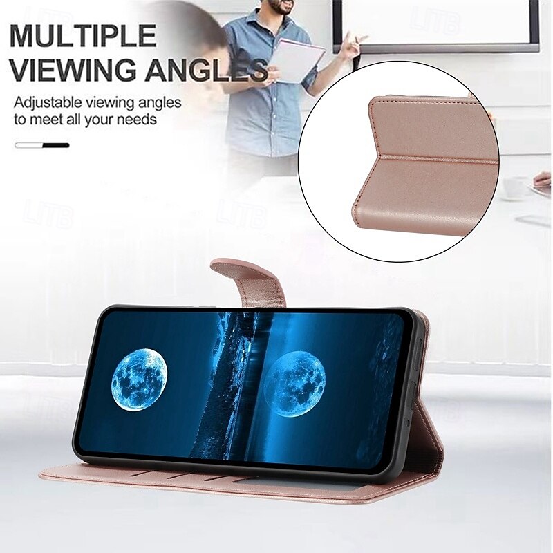 телефон Кейс для Назначение S24 Ultra S24 Plus S24 S24 Ultra Plus S24 ФЭ S23 S22 S21 S20 Ultra Plus FE S25 Ультра Кейс на заднюю панель со стендом Магнитный с ремешком на запястье Ретро Кожа PU 2025 - $14.99 –P5