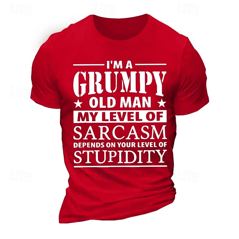 Men's Short Sleeve Graphic T-Shirt - Grumpy Old Man Sarcasm Funny Humor 2025 - $15.99 –P3