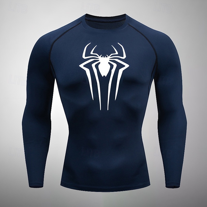 Per uomo Ragni Maglia a compressione Maglia atletica Maglietta da Palestra Maglietta Fitness Primavera Autunno Manica Lunga Casuale Athleisure Asciugatura Rapida Morbido Traspirante Allenamento in del 2026 a $16.49 –P12
