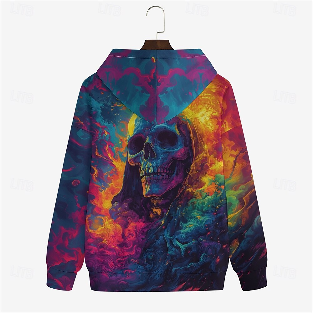 Hombre Graphic Oscuro Sudadera Sudaderas Sudadera Manga Larga Sudadera con capucha Con Capucha Vacaciones Impresión 3D Vacaciones Deporte Noche Arco Iris Estampado Invierno Primavera & Otoño Diseñador 2025 - $30.99 –P6