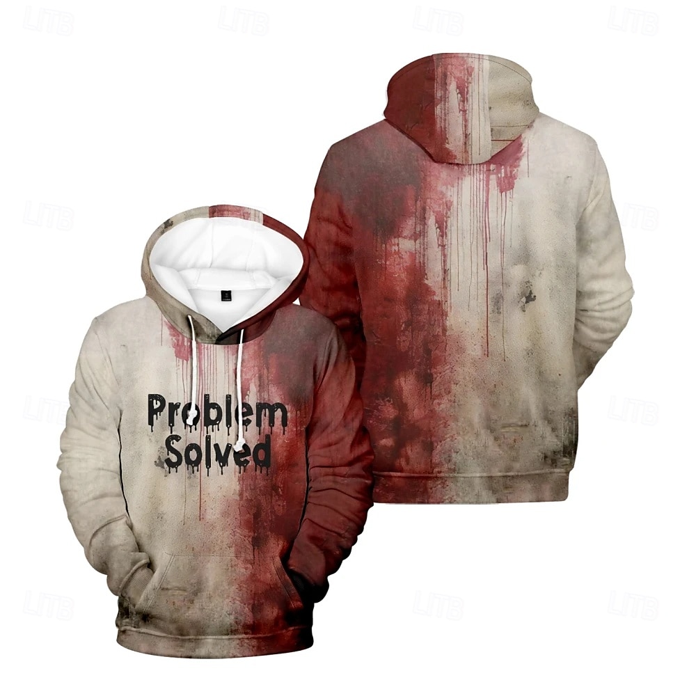 Halloween Voin hyvin Huppari Pullover Anime 3D Edessä tasku Kuvitettu Käyttötarkoitus Pariskuntien Miesten Naisten Aikuisten Halloween Karnevaali Naamiaiset 3D-tulostus Juhla Rento / arki 2025 - $29.99 –P3