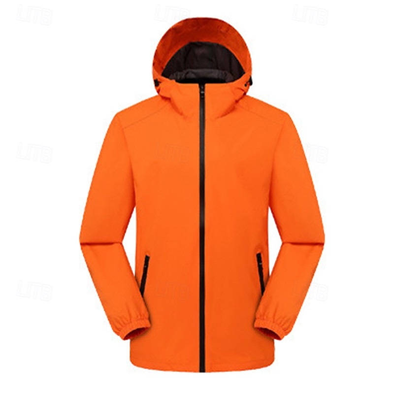 Men's Softshell Jacket Hiking Jacket Outdoor Windproof Water Resistant Windbreaker Jacket Lightweight Puffer Jacket Traveling Black Red Navy Blue Royal Blue Orange 2025 - $36.99 –P9