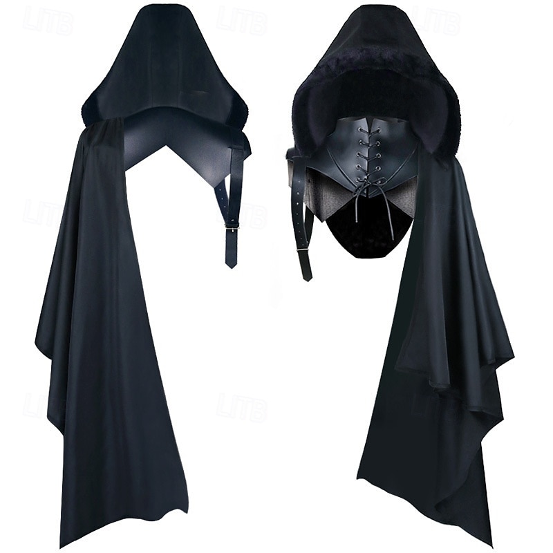 Retro Vintage Punk & Gothic Medieval Cloak Shawls Crusader Outlander Solid Color Fancy Dress Men's Women's Unisex Viking Fantasy Steampunk Masquerade Performance Party / Evening Stage Adults' Shawl 2026 - $33.99 –P1