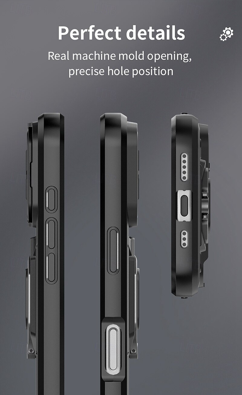 Phone Case For iPhone 16 Pro Max iPhone 15 Pro Max iPhone 14 Pro Max iPhone 13 Pro Max Back Cover Ring Holder Shockproof TPU PC Metal 2025 - $14.99 –P13