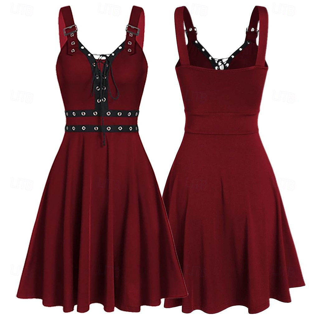 Punk și gotic Rochie de Cocktail Rochie de epoca Rochii Mascaradă Fata Goth Pentru femei Halloween Carnaval Mascaradă Halloween Bal Festival Adulți Rochie 2025 - $23.99 –P2