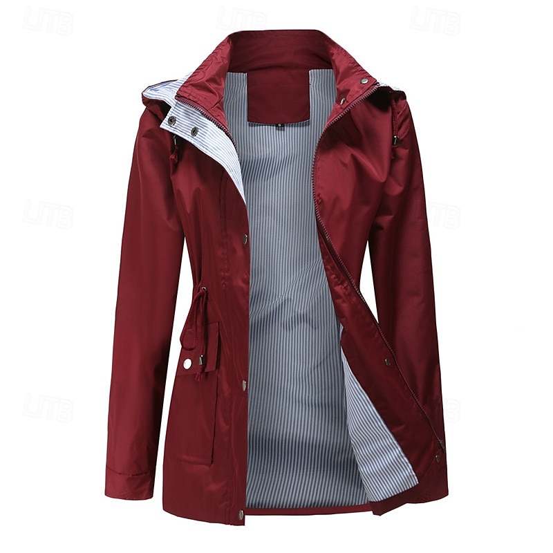 Femmes Veste de randonnée Hiver Automne Extérieur Coupe-vent Fermeture Éclair Frontale Hydrofuge Veste légère Fermeture éclair intégrale Camping / Randonnée / Spéléologie Noir Jaune Rouge Bordeaux de 2026 ? $61.99 –P6
