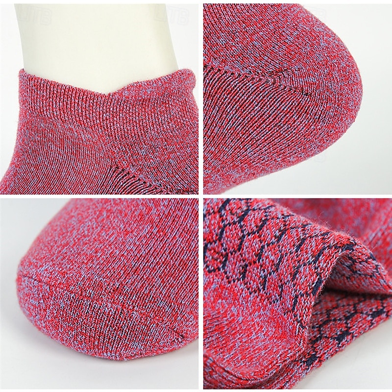 Hombre 5 pares Paquetes múltiples Calcetín Calcetines hasta el Tibio Calcetines Cortos Calcetines informales Amarillo Rojo Color Plano Deporte Diario Vacaciones Básico Medio Primavera Otoño Moda 2025 - $14.49 –P8