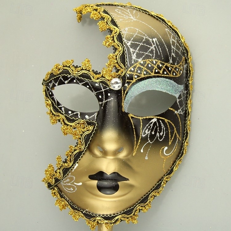 předvečer Všech svatých Maska Benátská maska Maska na tyči Karnevalová maska Dospělé Dámské předvečer Všech svatých Karneval Mardi Gras Párty večerní šaty Plesová maškaráda Maturitní ples Jednoduch 2025 - $26.99 –P9