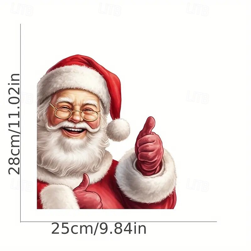 Santa Claus Car Stickers Car Window Waterproof Stickers Fun Car Decoration Stickers 10pcs 5 Left 5 Right 2025 - $28.99 –P6