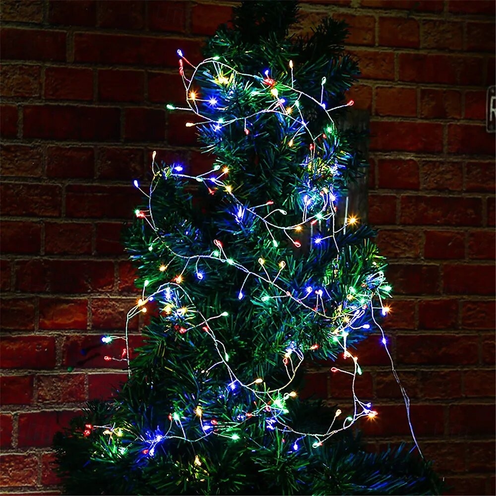 Cadena de luces LED con forma de petardo, 31 V CC, 9 m/6 m, 300/200 LED, IP65, resistente al agua, para exteriores, decoración de fiestas navideñas, iluminación colorida, 1 unidad 2025 - $28.99 –P10
