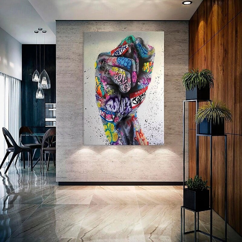 Straßenkunst-Ölgemälde, handgefertigt, abstrakt, Straßenarthritis-Gemälde auf Leinwand, Pop-Art, strukturiertes Ölgemälde, handgemalt, Pop-Art, moderne Wandkunst, handgemaltes Kunstwerk für 2025 - $217.09 –P2