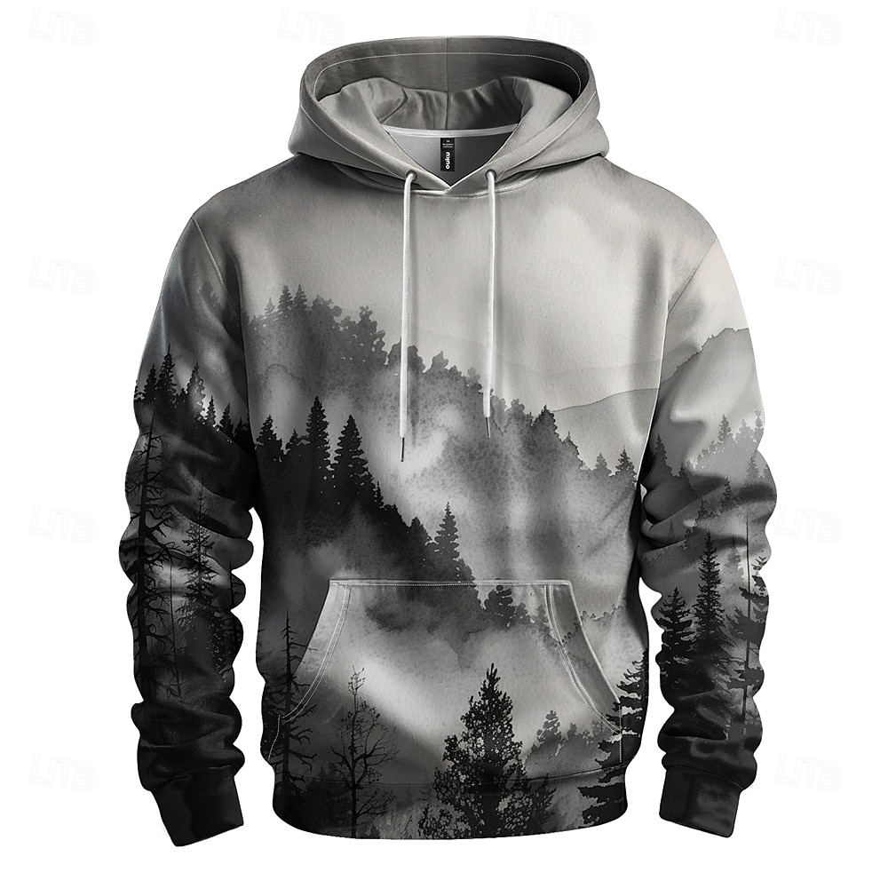 Homens Gráfico Moletom Moletons Férias Diário Manga Longa Com Capuz Férias Esportes Para Noite Branco Estampado Inverno Primavera & Outono Designer de 2025 por $30.99 –P1