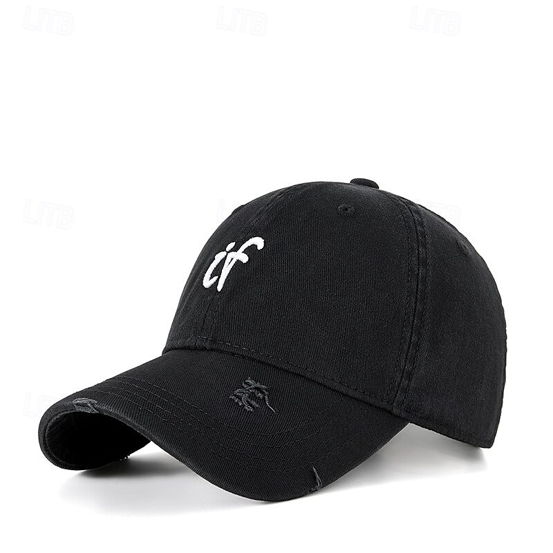 Herren Cap Basecap Sonnenhut Kappe Schwarz Wein Polyester Bestickt Modisch Brautkleider schlicht Strasse Täglich Buchstabe Einstellbar Sonnenschutz Atmungsaktiv 2025 - $12.99 –P1