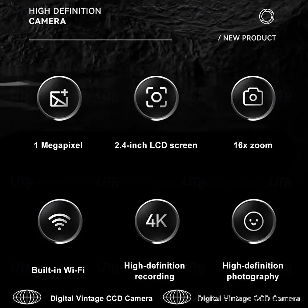 4k retro digitale camera vlogcamera wifi met 2,4 lcd hd-scherm 1080p 16x compacte digitale zoomcamera groothoek point-and-shootcamera 2025 - $43.99 –P2