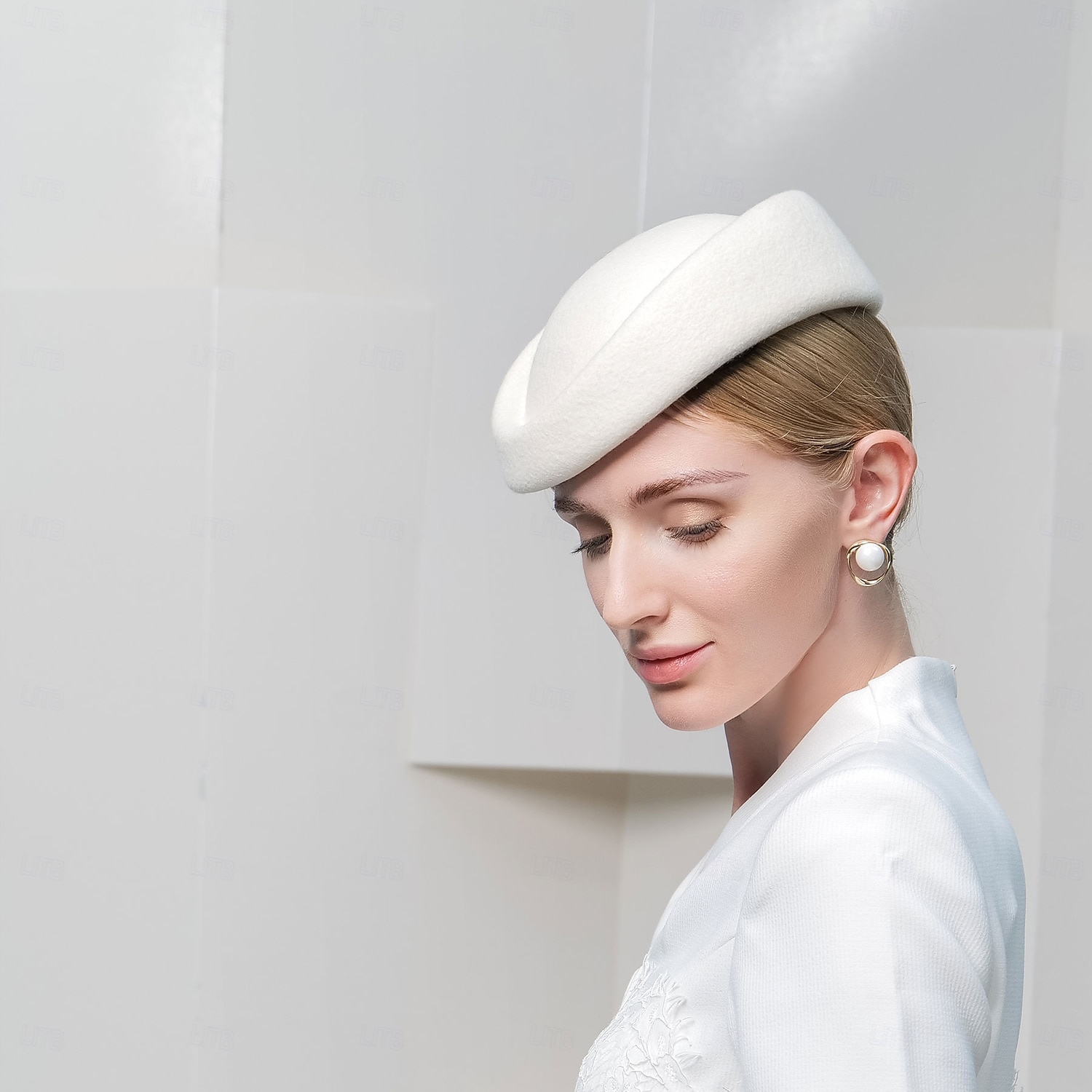 Головные уборы 100% шерсть Берет Свадьба Для вечеринок Элегантный стиль Свадьба С Кепки Чистый цвет Заставка Головной убор 2026 - $36.99 –P6