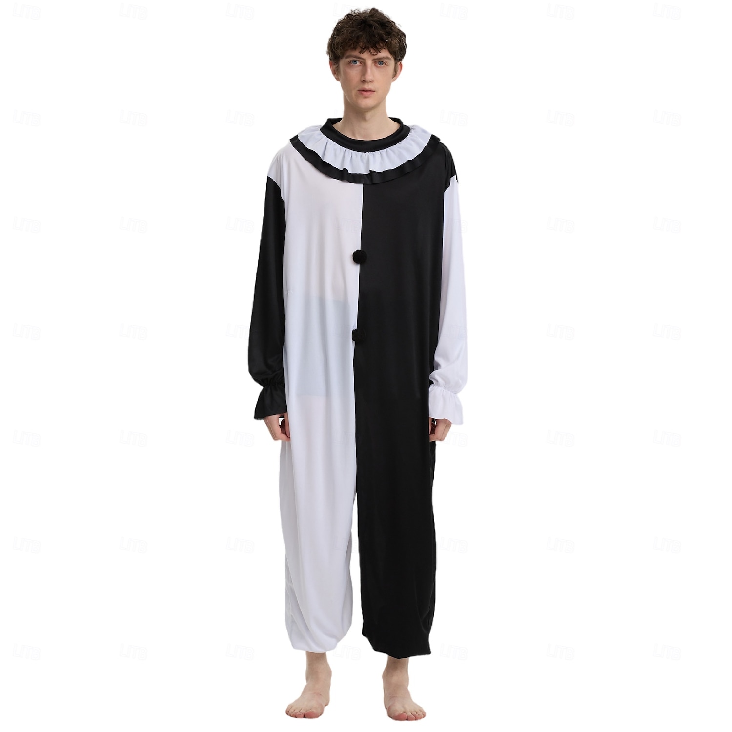 Terrifier Clown Killer Clown Mask Jumpsuit Full Head Kid's Adults' Men's Boys Scary Costume Halloween Carnival Easy Carnival Costume 2025 - $47.31 –P3