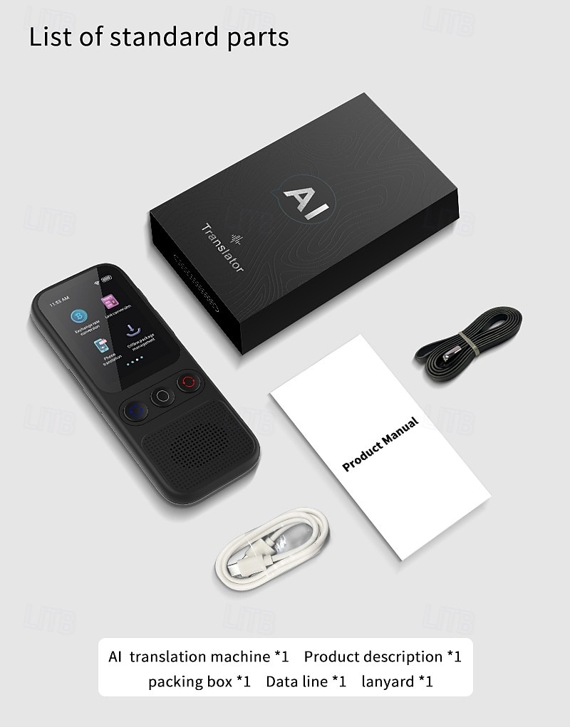 Language Translation Device Two-way Real-time Voice Translation Supports 138 Languages Accurate Offline And Recording 2 Hd Inch Touch Screen For Travel Business And Study 2025 - $95.99 –P16
