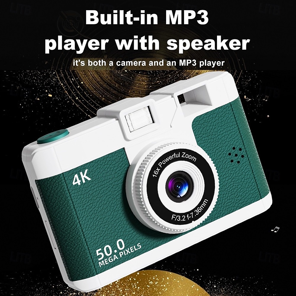 4k retro digitale camera vlogcamera wifi met 2,4 lcd hd-scherm 1080p 16x compacte digitale zoomcamera groothoek point-and-shootcamera 2025 - $43.99 –P13