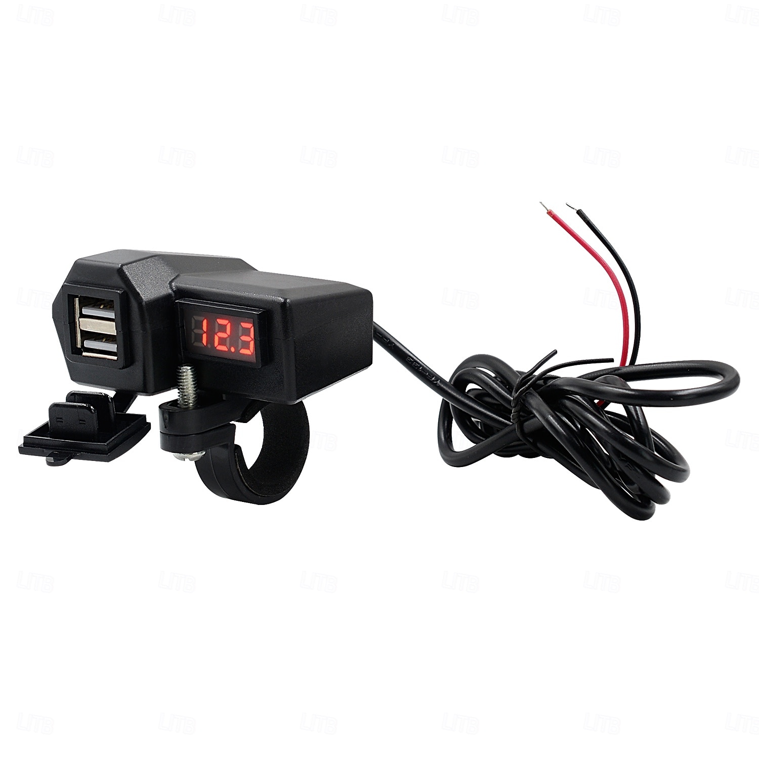 Caricabatterie per cellulare per moto 3.4a dual usb con accendisigari 10-24v con misuratore di tensione accessori di modifica del 2025 a $22.99 –P3