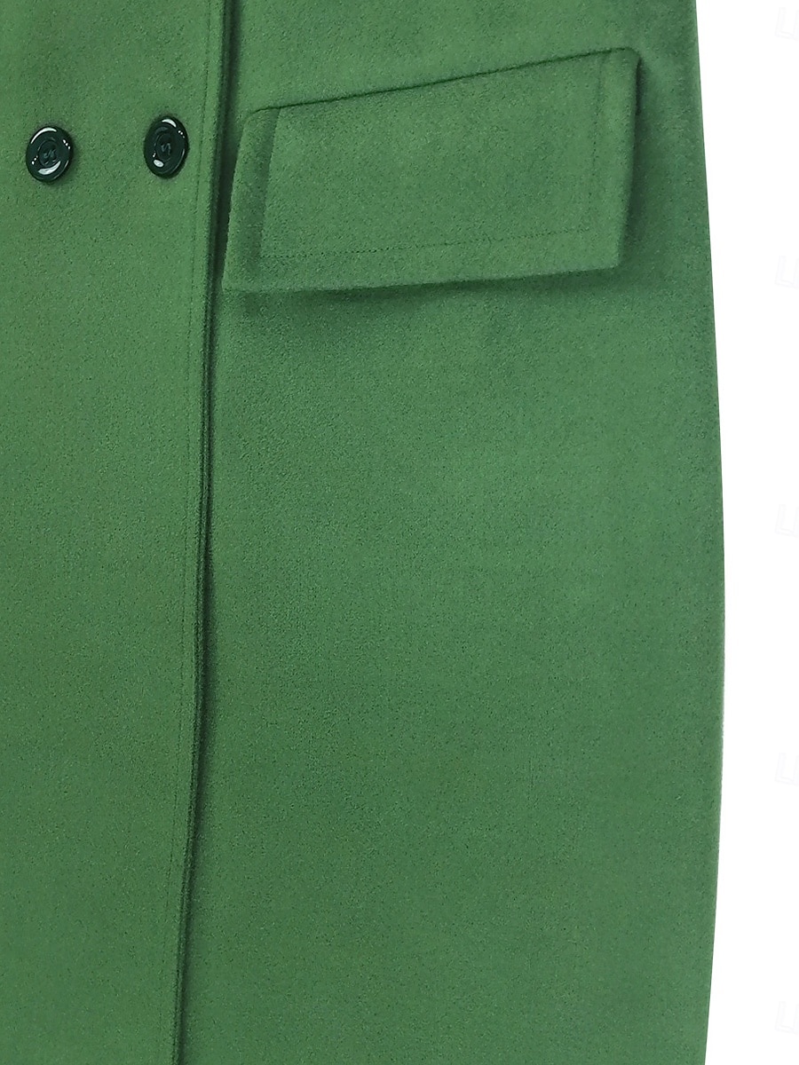 Damen Wintermantel Mantel Umhang / Umhänge Windundurchlässig warm halten Tasche Brautkleider schlicht Streetstyle Glatt Urlaub Arbeit Strasse Freizeitskleidung Einreihiger Verschluss Umlegekragen 2025 - $73.99 –P5