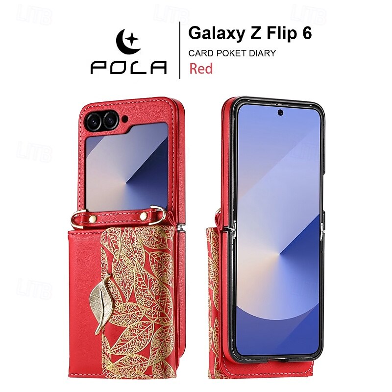 телефон Кейс для Назначение SSamsung Galaxy Z-флип 6 Кошелек для карт со стендом Магнитный с ремешком Ретро ТПУ Кожа PU 2025 - $28.99 –P3